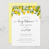 長距離シャワーbyメール赤ちゃんシャワーレモン 招待状 (正面/裏面)
