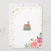 長距離トラベルをテーマにしたブライダルシャワー 招待状 (裏面)