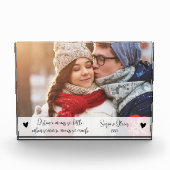 長距離パーソナライズされた人間関係ギフト フォトブロック (正面)