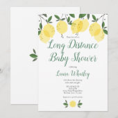 長距離ベイビーシャワースプリンクラー メールでレモン 招待状 (正面/裏面)