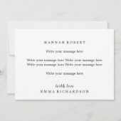 長距離ベストフレンドシップトレンディカード 招待状 (裏面)