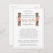 長距離ベビーシャワーバイメール招待状 ポストカード (正面/裏面)