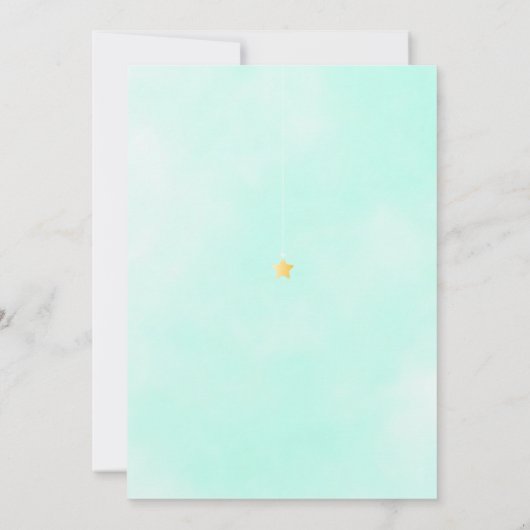 長距離メールによるベビーシャワー男女兼用 招待状 (裏面)