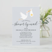 長距離メールによるベビーシャワー男女兼用 招待状 (スタンド正面)