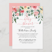 長距離メールによるベビーシャワー 招待状 (正面/裏面)