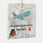 長距離ラパーソナライズされたブカップルズクリスマス セラミックオーナメント (右)