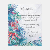 長距離人間関係カスタムメッセージ フリースブランケット (正面)