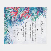 長距離人間関係カスタムメッセージ フリースブランケット (正面(横))