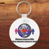 長距離人間関係カップル キーホルダー (正面)