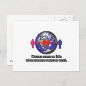 長距離人間関係カップル ポストカード (正面/裏面)