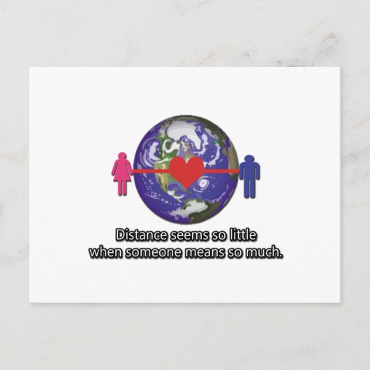 長距離人間関係カップル ポストカード (正面)