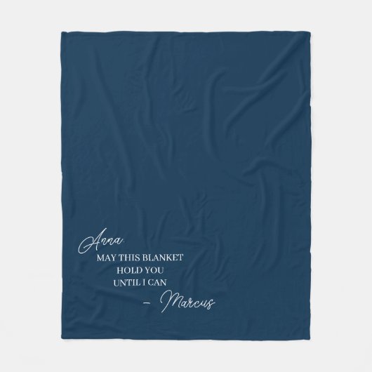 長距離人間関係ギフトforガールフレンド フリースブランケット (正面)