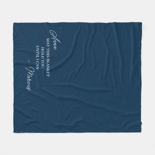 長距離人間関係ギフトforガールフレンド フリースブランケット (正面(横))