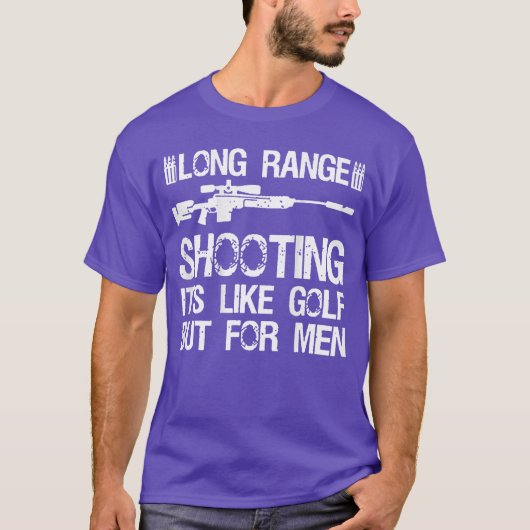 長距離射撃は男性のためのゴルフに似ています B Tシャツ (正面)
