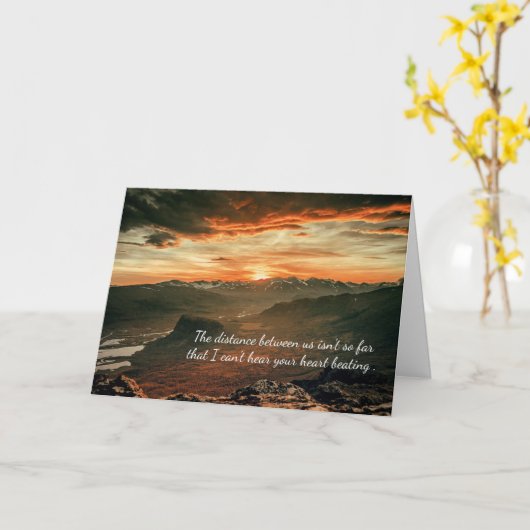 長距離恋考える人 カード (黄色い花)