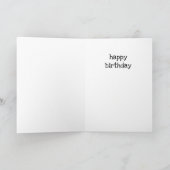 長距離赤いハート誕生日 カード (内部)