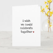 長距離赤いハート誕生日 カード (黄色い花)