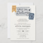 長距離赤ちゃんシャワー（郵便） 招待状 (正面)