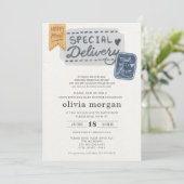 長距離赤ちゃんシャワー（郵便） 招待状 (スタンド正面)