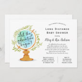 長距離赤ちゃんシャワー（郵便） 招待状 (正面/裏面)