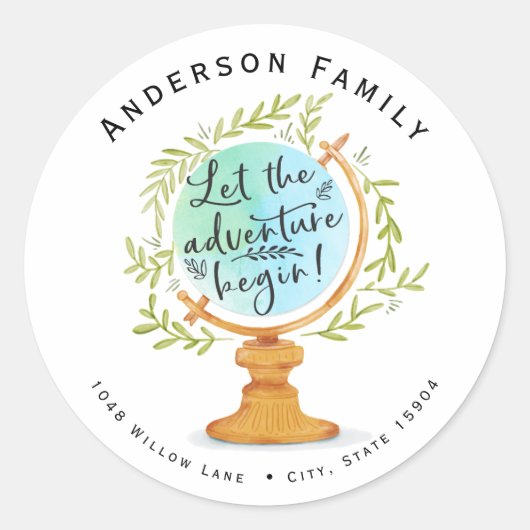 長距離赤ちゃんシャワーbyメールアドレスシール ラウンドシール (正面)