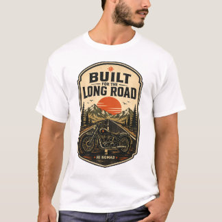 長距離走行に耐える – ヴィンテージ バイク アドベンチャー Tシャツ