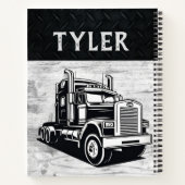 長距離輸送トラックのログブック名 ノートブック (裏面)