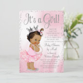 長距離郵便 エスニック プリンセス ベイビー シャワー 招待状 (スタンド正面)