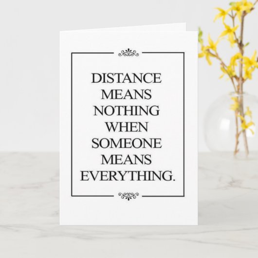 「長距離」は、「特別な友人」を望む カード (黄色い花)