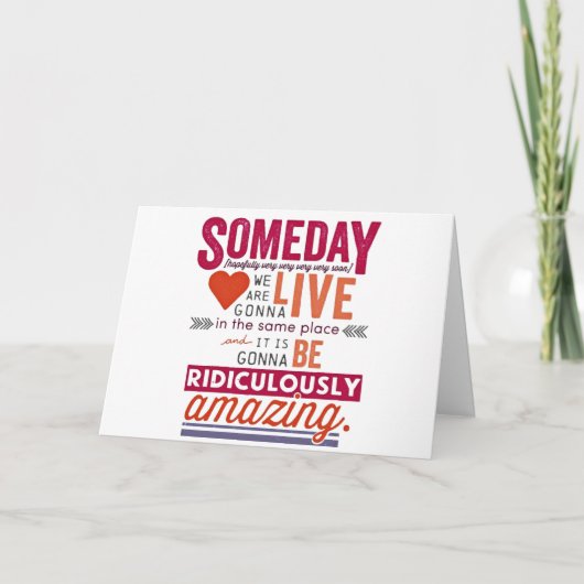 **長距離**誕生日がお望みです! カード (正面)