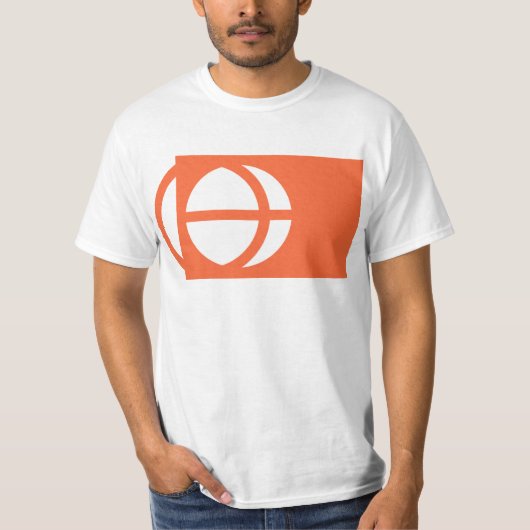 長野県、日本の旗 Tシャツ (正面)