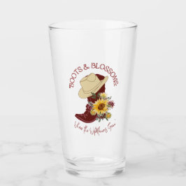 長靴と花美しい- タンブラーグラス