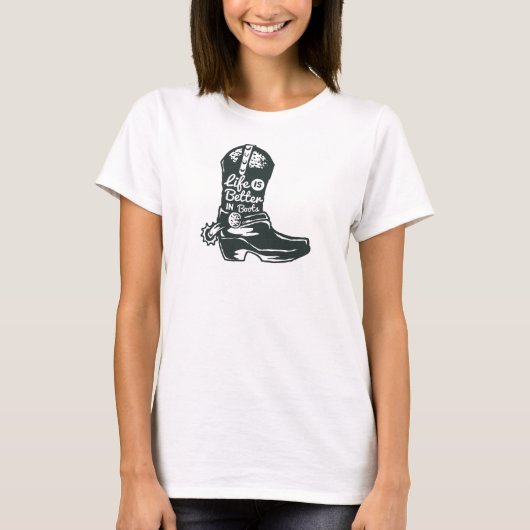 長靴の方が命が好い Tシャツ (正面)