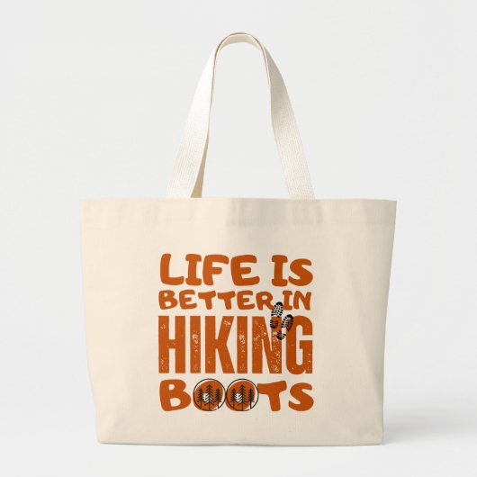 長靴の方が命だ ラージトートバッグ (正面)