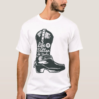 長靴のTシャツの方が人生だ Tシャツ