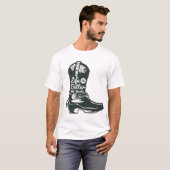 長靴のTシャツの方が人生だ Tシャツ (正面フル)