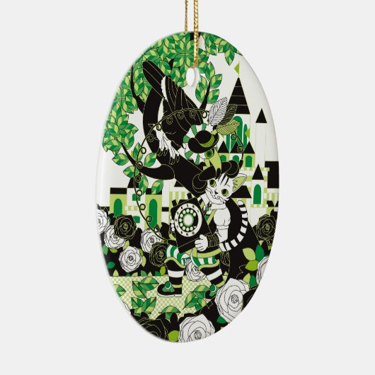 長靴をはいた猫とダイヤル式電話機とオニオオハシ セラミックオーナメント (右)