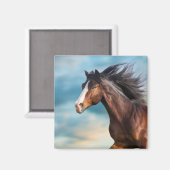 長馬のポートレート マグネット (正面/裏面)