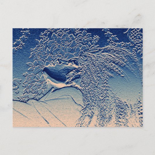 長髪の人 ポストカード (正面)