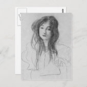 長髪の少女（Gustav Klimt） ポストカード (正面/裏面)