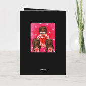 長髪の赤いドキシー カード (裏面)