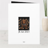 長髪の赤いドキシー カード (裏面)