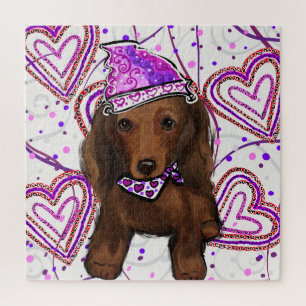 長髪の赤いドキシー ジグソーパズル