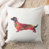 長髪ダシュント図形シルエット数々の クッション (ブランケット)