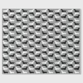 長髪ダッシュントのシルエットのパターン ラッピングペーパー (フラット)