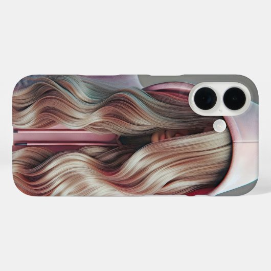 長10代のい金髪の後ろに隠れている少女 Case-Mate iPhoneケース (裏面 (横))