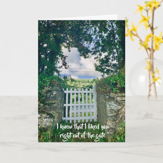 門から出て筒を撃つのが好きだ カード (黄色い花)