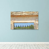 門と鍵の石にモンテラシェを刻んだ キャンバスプリント (インサイチュ (ウッドフロア))