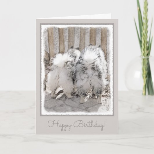 門のキースホ絵画ンズ-オリジナル犬芸術 カード (正面)