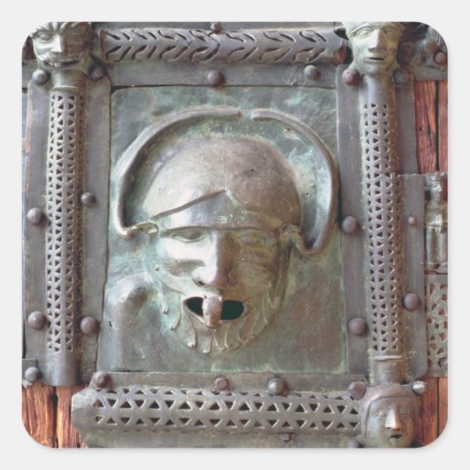 門のドアから離れのガルゴイルのパネル， 1 スクエアシール (正面)